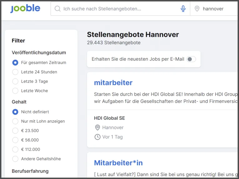 jooble Jobbörse